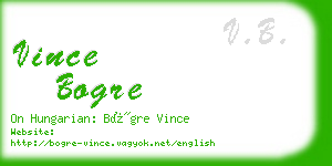 vince bogre business card